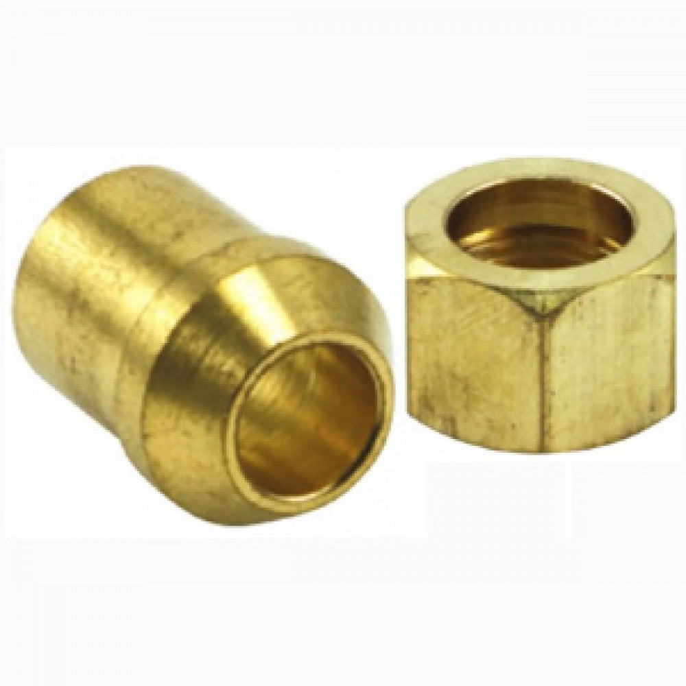3/16in x 3/16in Brass Tail & Nut - Solder On