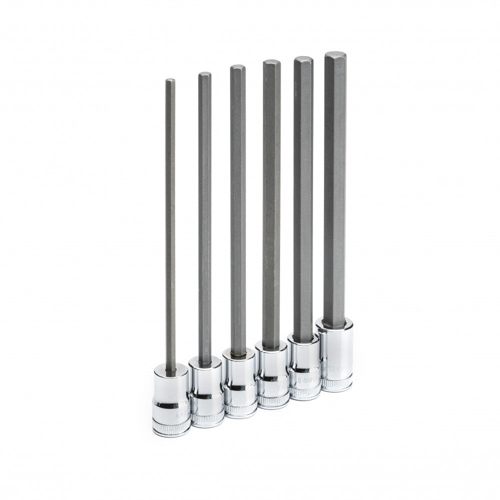 GEARWRENCH 6 Pc. 3/8" Drive Long Length Hex Bit Metric Socket Set