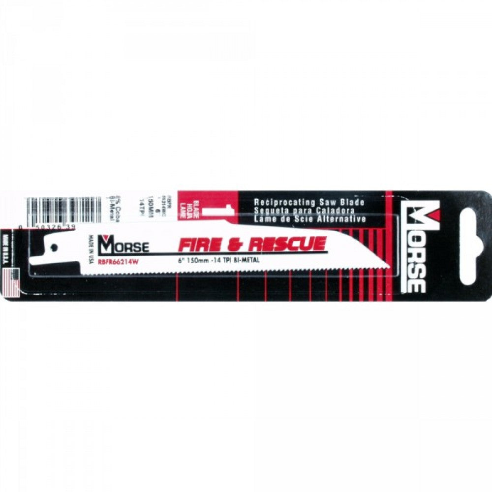 Morse Reciprocating Saw Blade 6" Recip Blade Tube Of 20