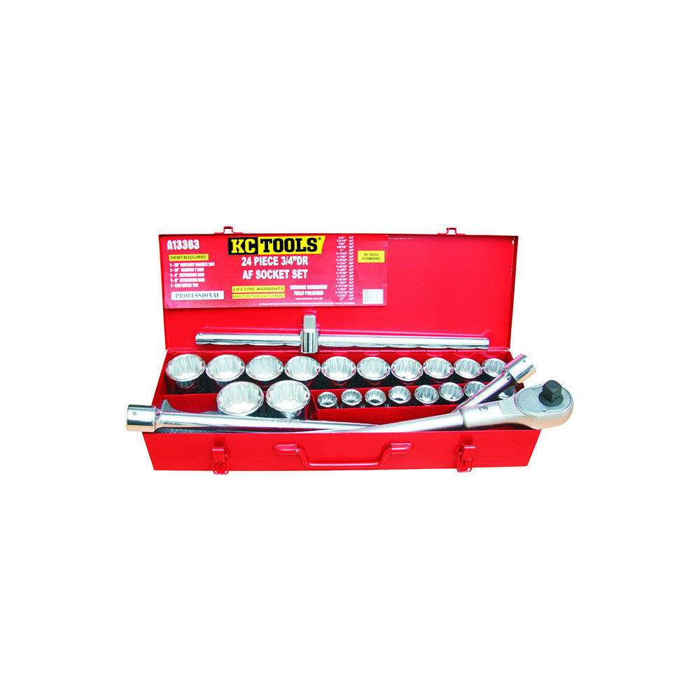 KC Tools 3/4" Drive AF Socket Set - 24 Piece