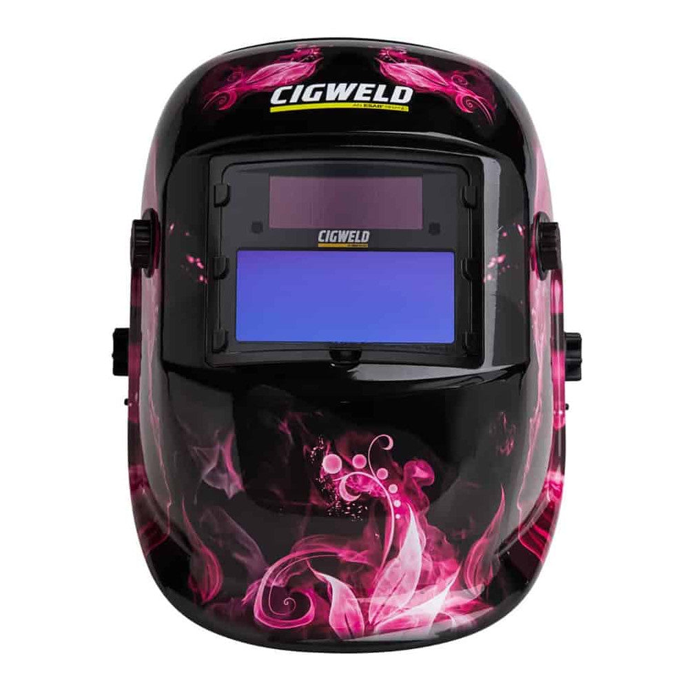 CIGWELD WeldSkill Auto Darkening Helmet – Pink Lady