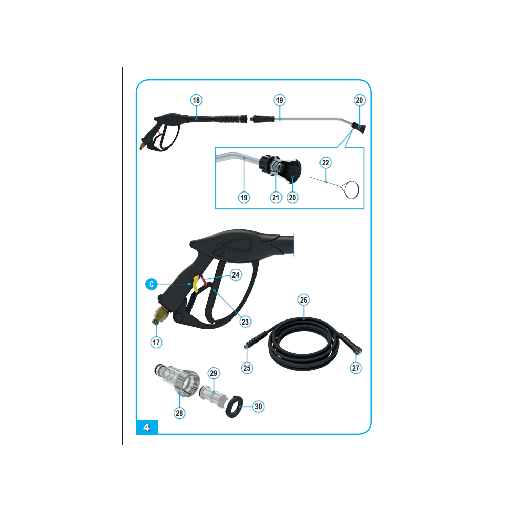 Hot Electric Pressure Cleaner 2,030psi @ 7 L/min