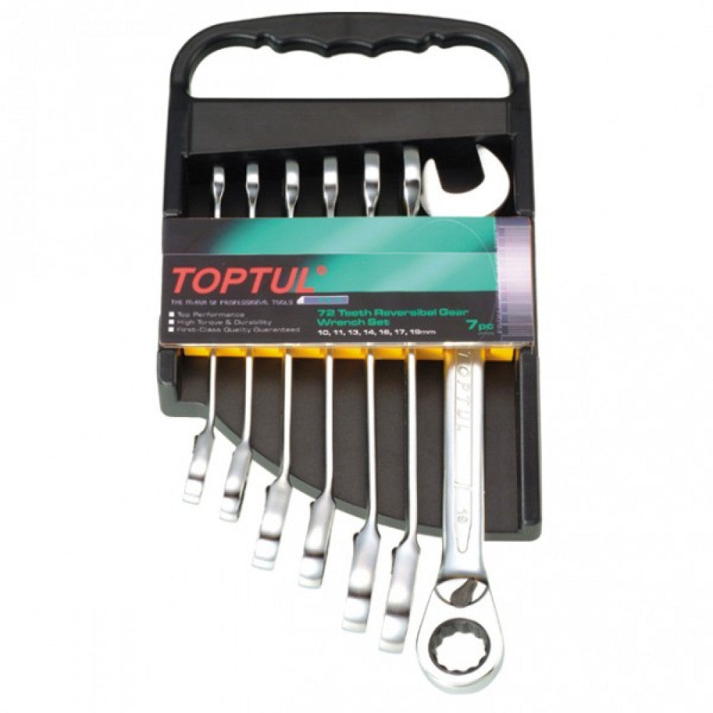 Toptul ROE Ratchet Wrench Set 7 Piece Metric
