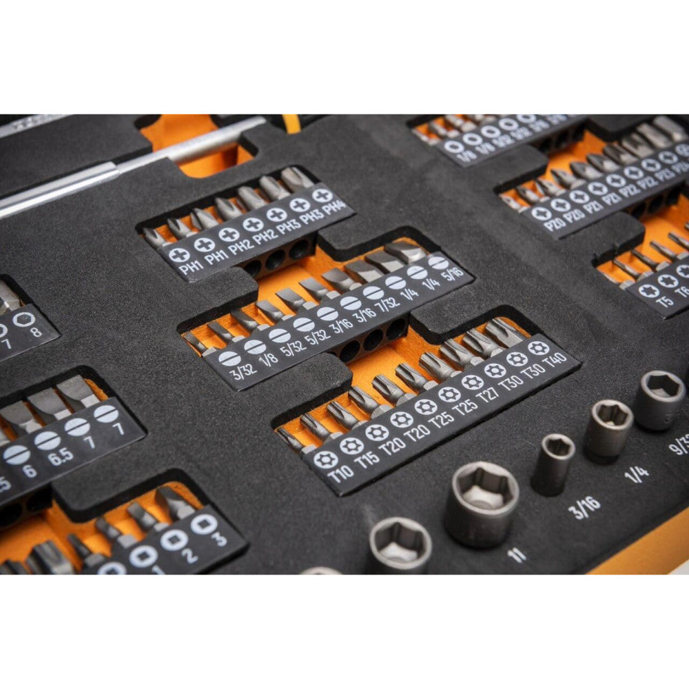 GEARWRENCH 105 Piece 1/4 Inch Drive Slim Head Mechanics Tool Set In EVA Tray