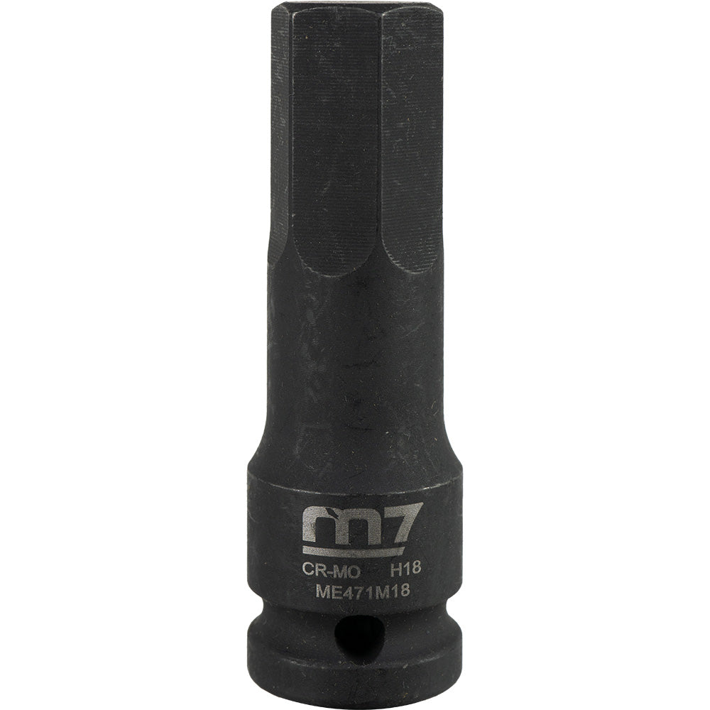 M7 Impact In Hex Socket, 1/2in Drive, 18mm