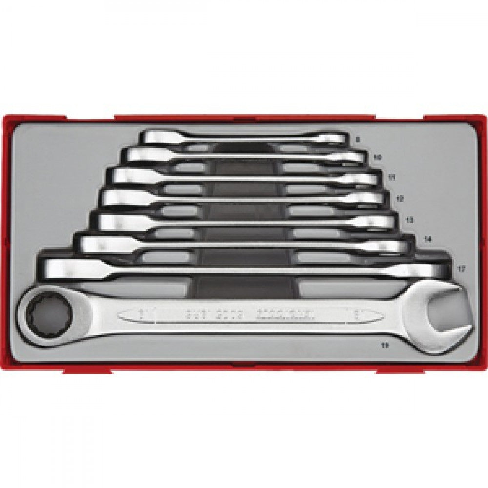 Teng 8Pc Ratchet Combination Spanner Set 8-19mm -