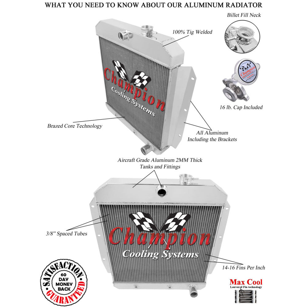 Champion Aluminium Radiator Chevrolet GMC Truck 1955-1959#PCC5559