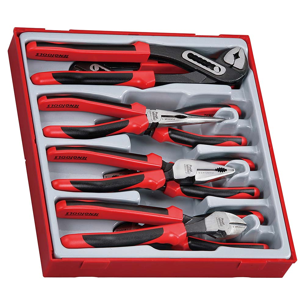 Teng Tools 8Pc Mega Bite Tpr Grip Plier Set