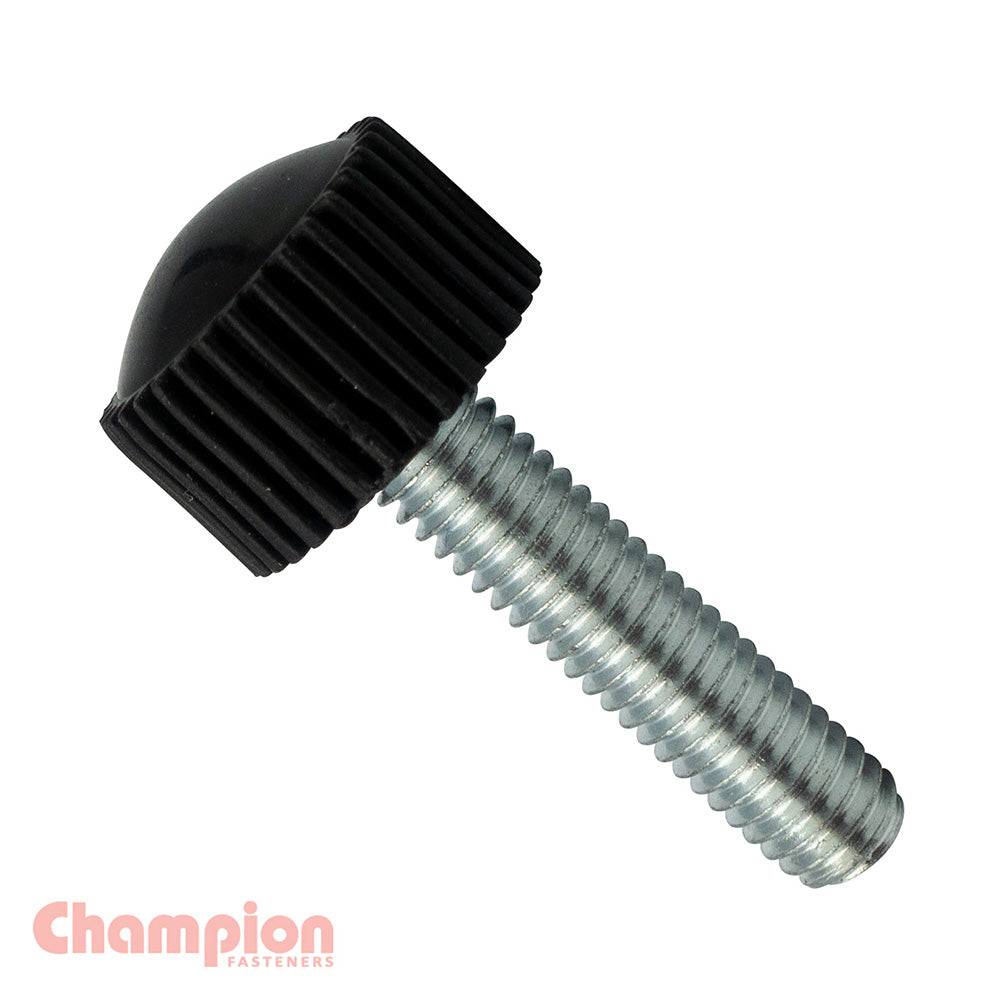 Champion Thumb Screws-Round Knurled - M6 x 25mm - 10 Pack