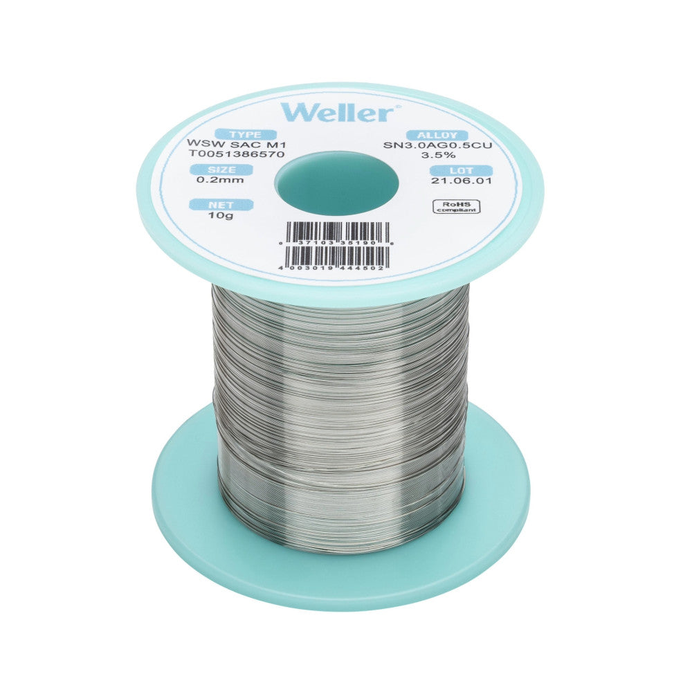 Weller WSW SAC 0.2mm M1 Solder Wire - 10g