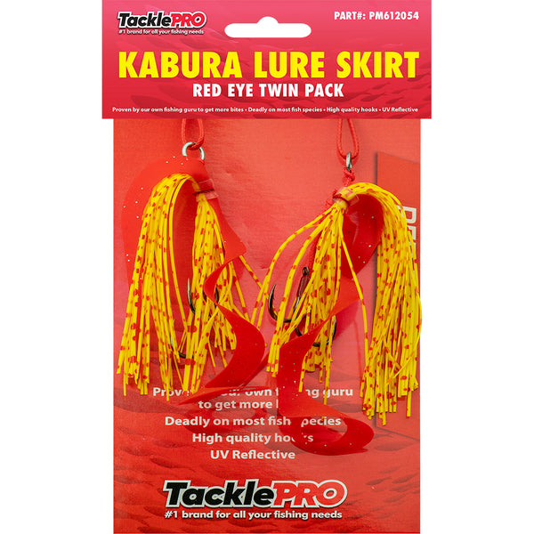 TacklePro Kabura Lure Skirt - Red Eye (Twin Pack)
