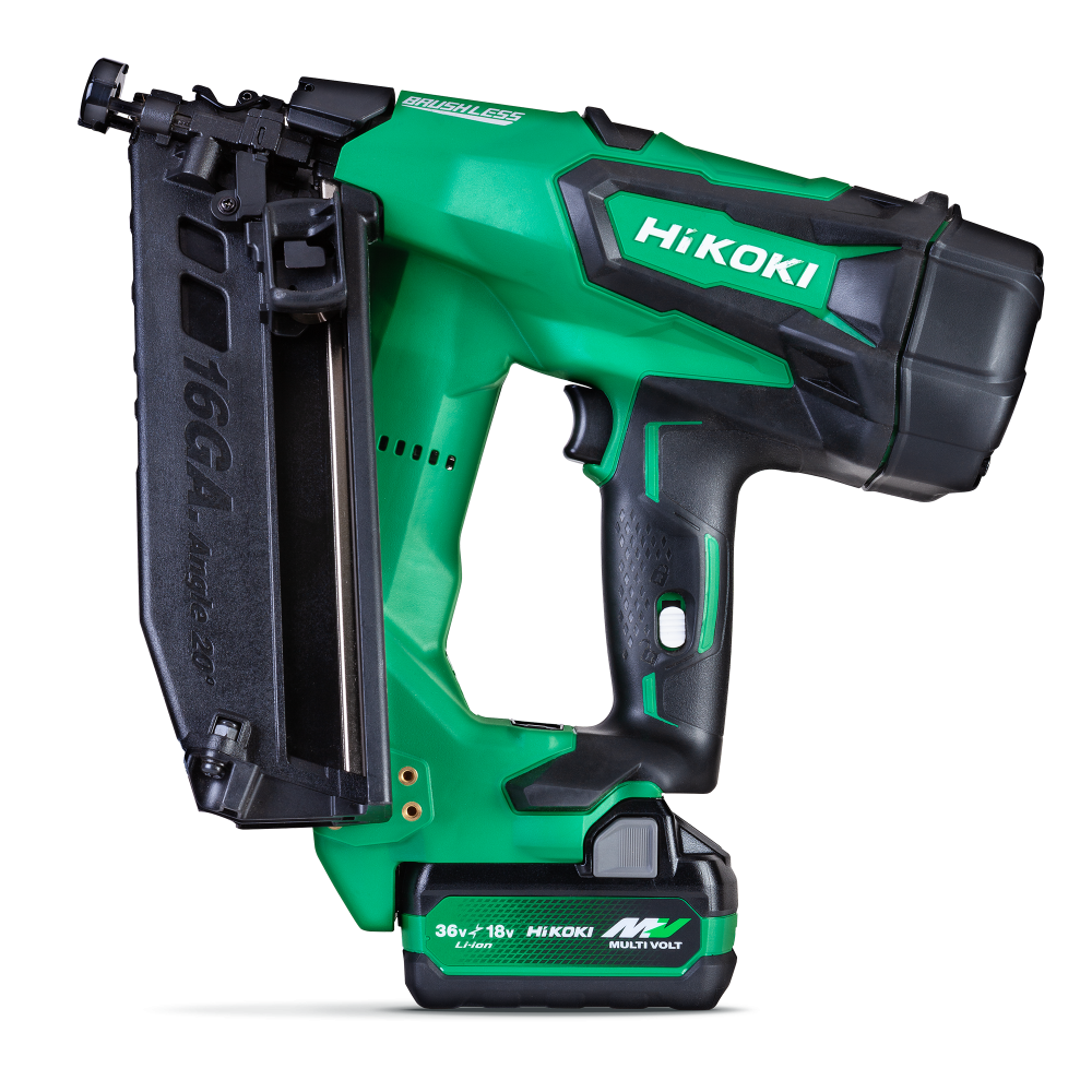 HiKOKI 18V 16G Angled Brad Nailer + 1 x BSL36A18 + UC18YSL3(H0Z)