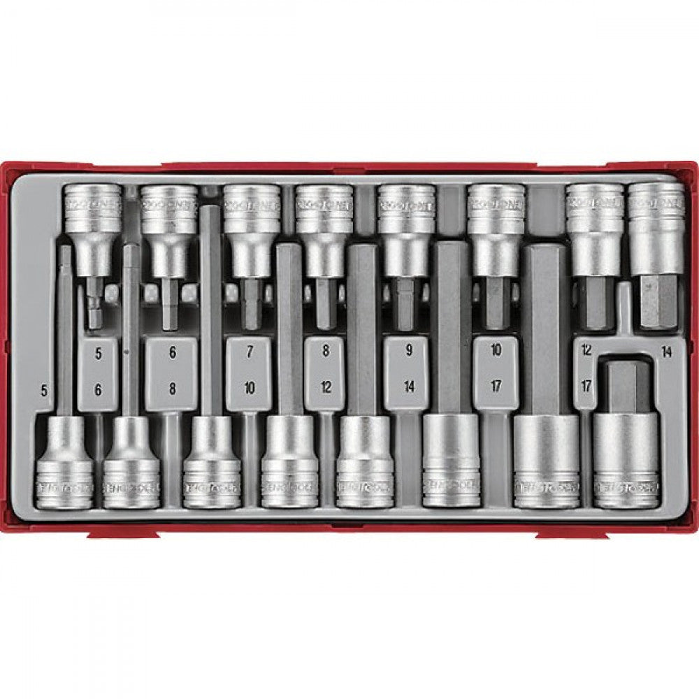 Teng Teng 16Pc 1/2Dr. Hex Bit Skt Set - Tc-Trayâ„¢