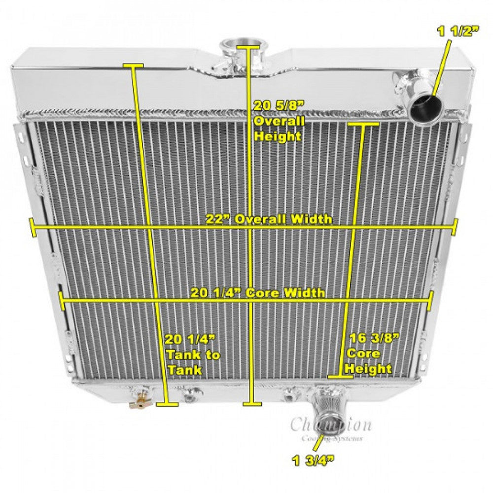 Champion Radiator Ford Fairlane 62-69 #PCC340