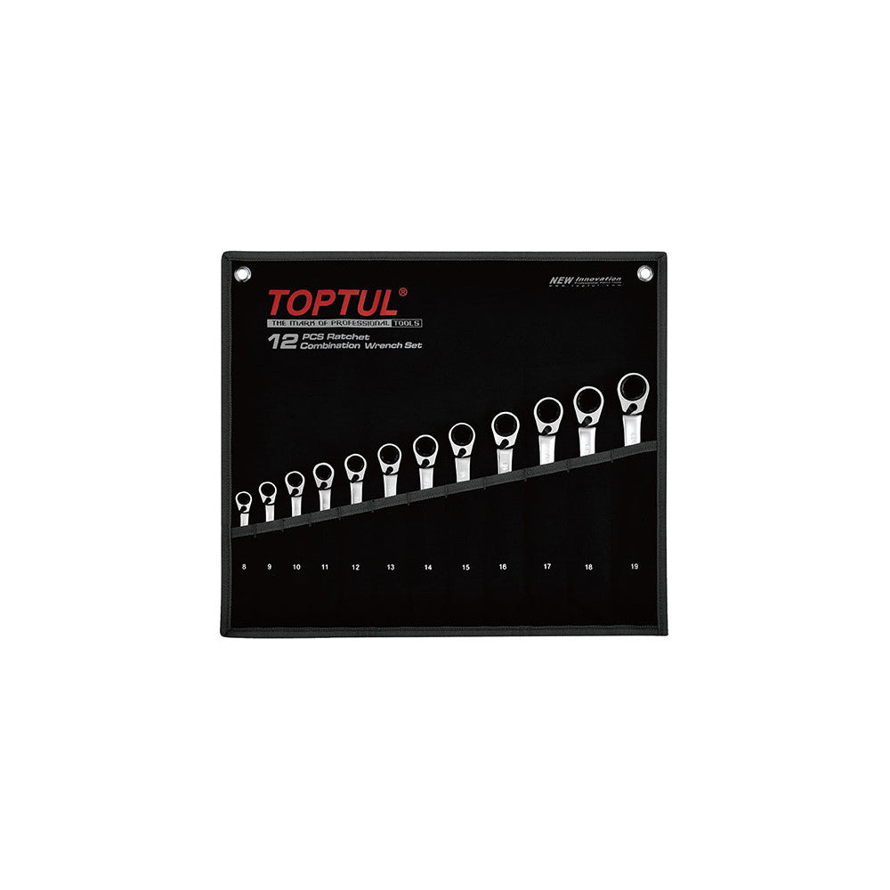 Toptul Pro-Series Reversible Ratchet Combination Wrench 12pc
