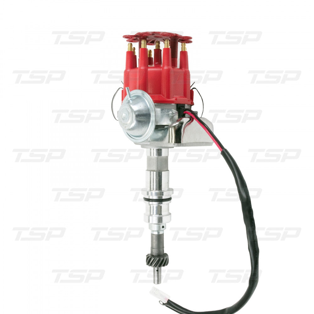 TSP Ford SB 289 - 302 V8 Ready To Run Distributor Red Cap#6702R