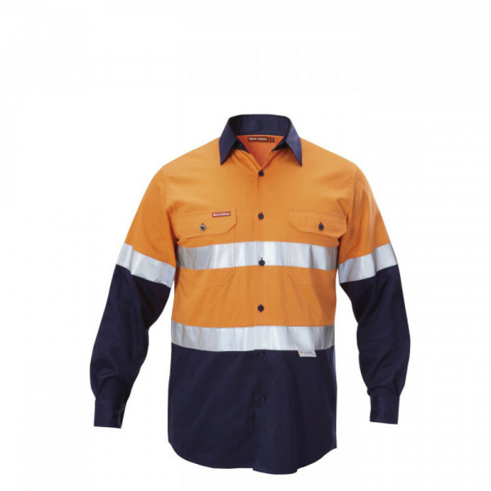 Hard Yakka Foundations Hi-Vis 2 Tone Cotton Long Sleeve