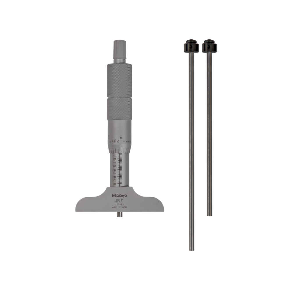 Mitutoyo Depth Micrometer I/C Rod Type 0-6" 0.001"