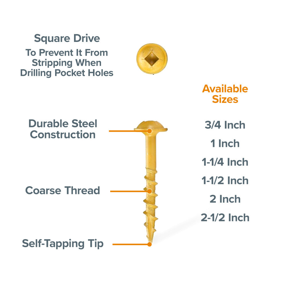 Screws 1-1/4-Inch Coarse 100-pcs