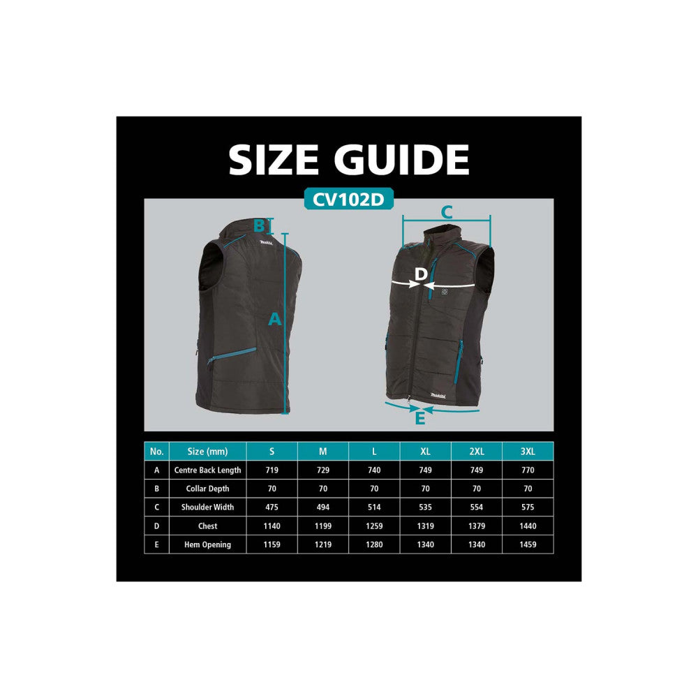 Makita 12Vmax CXT Heated Vest "2XL"