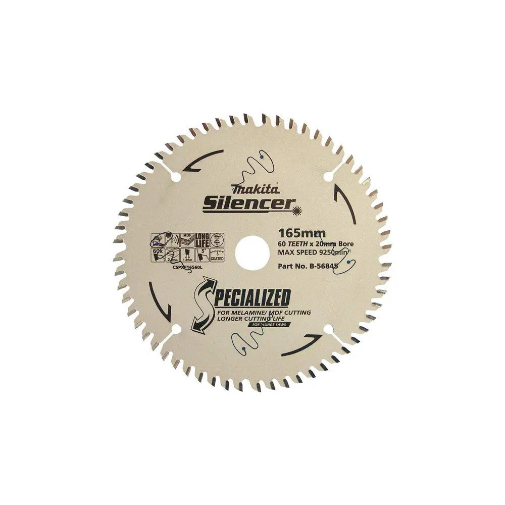 Makita Saw Blade TCT 165x60T MDF DSP600 B-57358