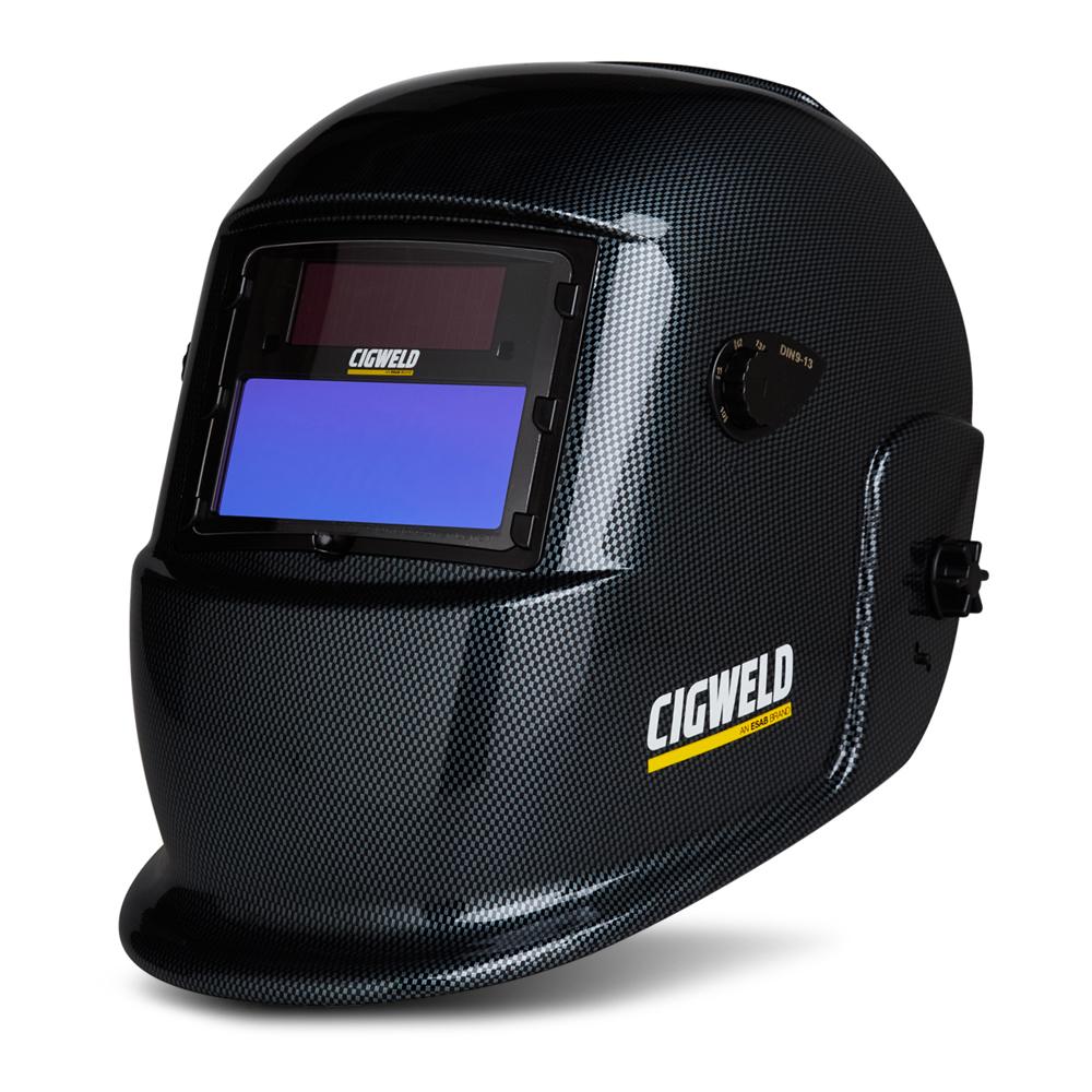 CIGWELD WeldSkill Auto-Darkening Helmet – Carbon Fibre