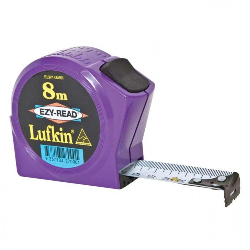 Tape Metric 8M x 25mm Ezy Read White Face Lufkin ELW148SI