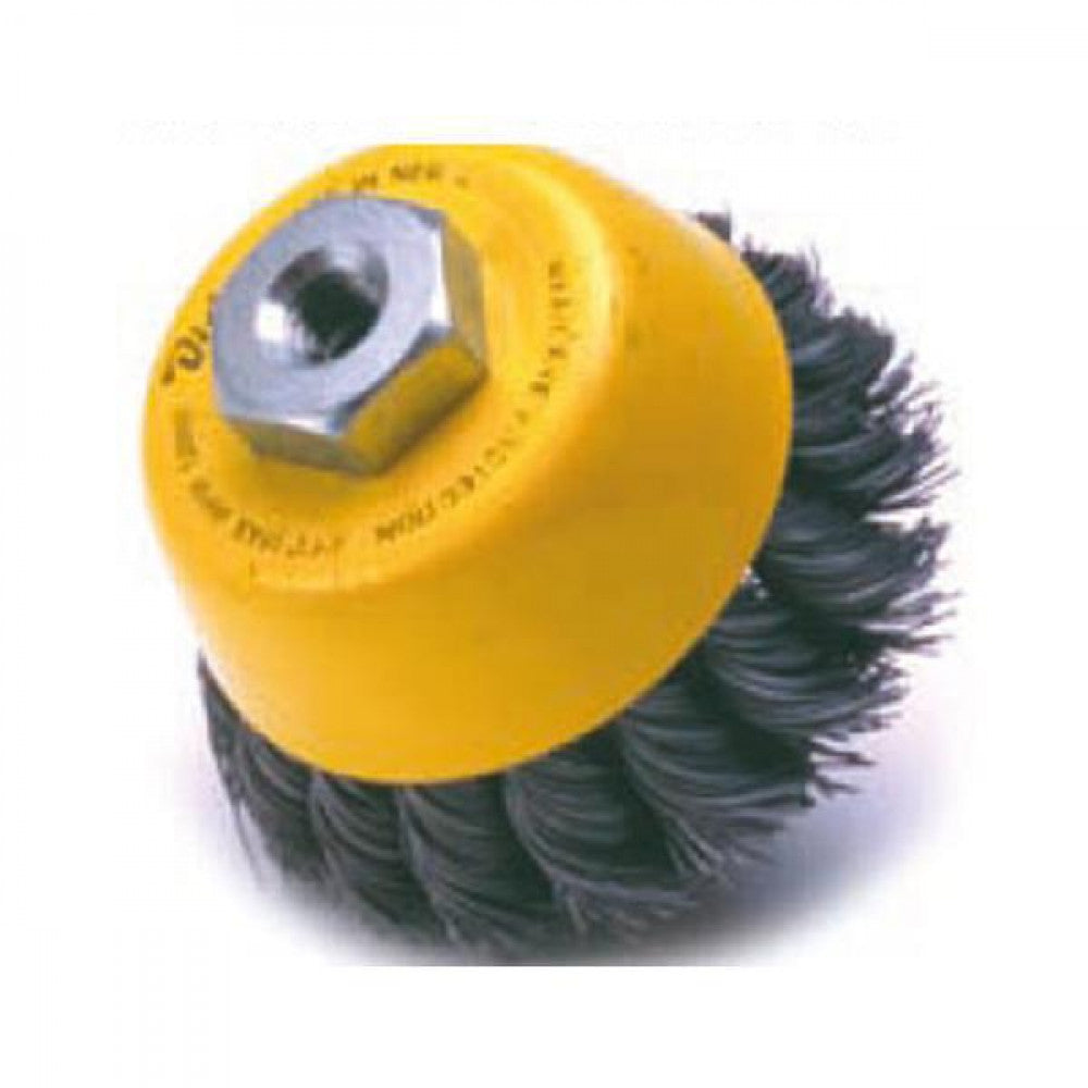 TC75- 75mm Cup Brush T/K Twisted Knot Wire M14x2 26G