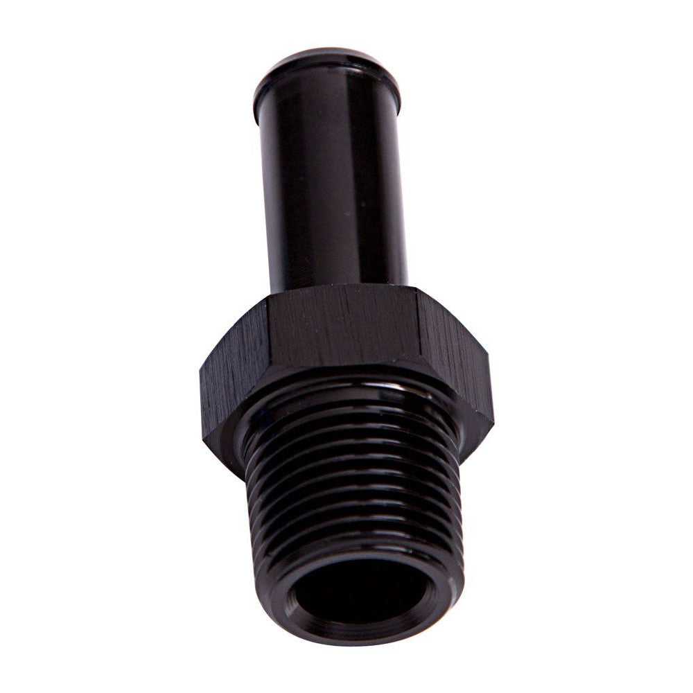 Aeroflow Fitting - NPT 3/8 Inch Male To 5/16 Inch Barb#AF841-06-05BLK