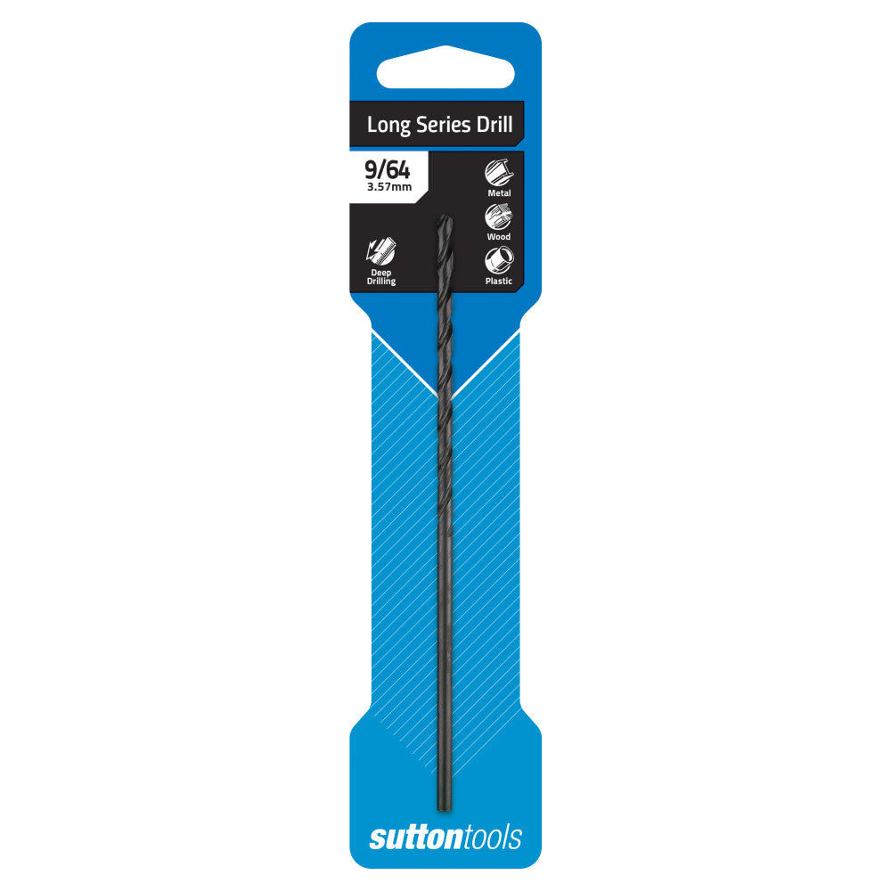 Sutton Tools Long Series Drill Bit 9/64 " HSS