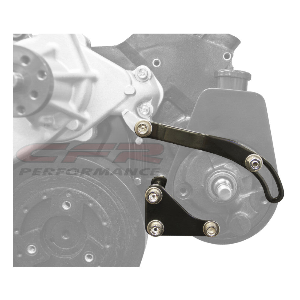 Chev SB Power Steering Pump Bracket Kit - Black