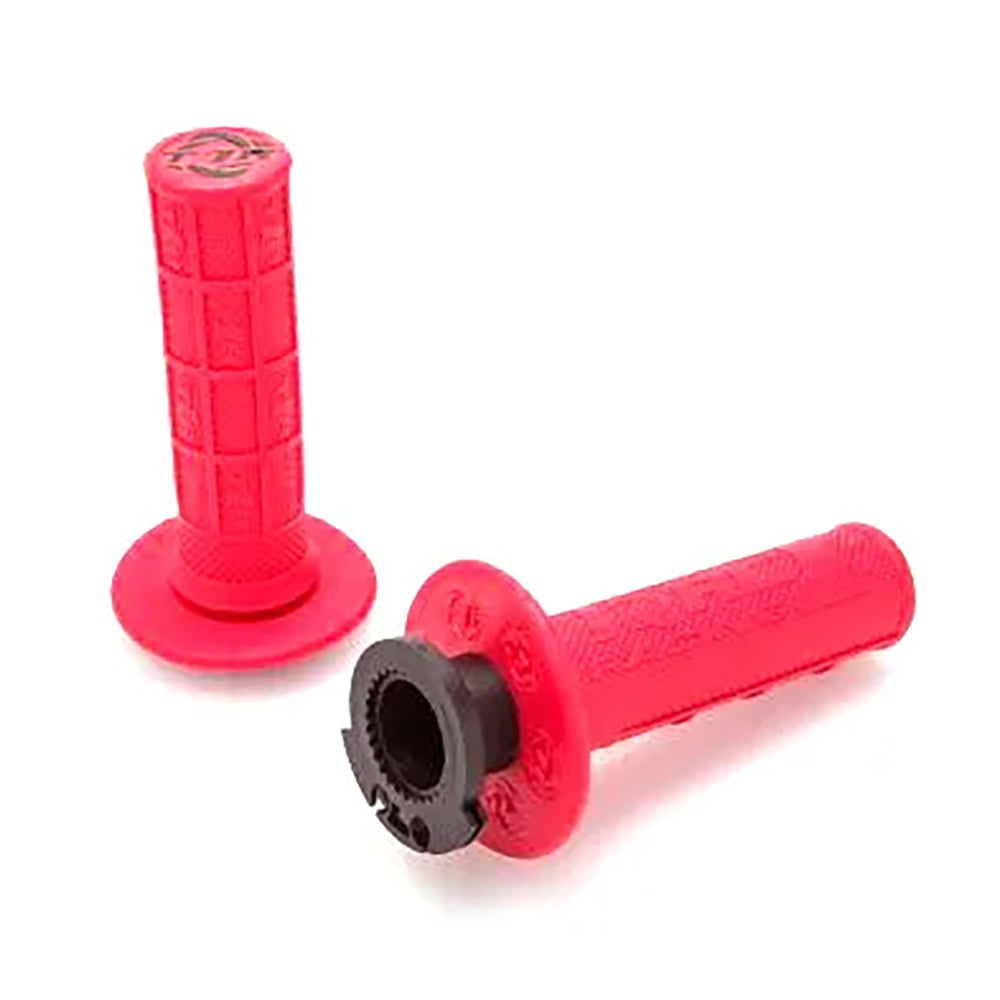 Defy MX Lock On Grips 1/2 Waffle Soft Compound Incl 4 Stroke Throttle Cams