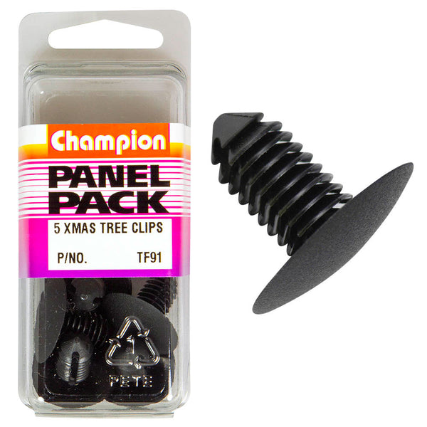 Champion Xmas Tree Clip Black 23.8mm Hd x 19mm -5P