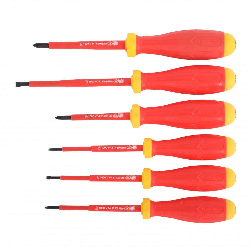 Crescent Screwdriver Set 1000V Soft Grip 6Pc
