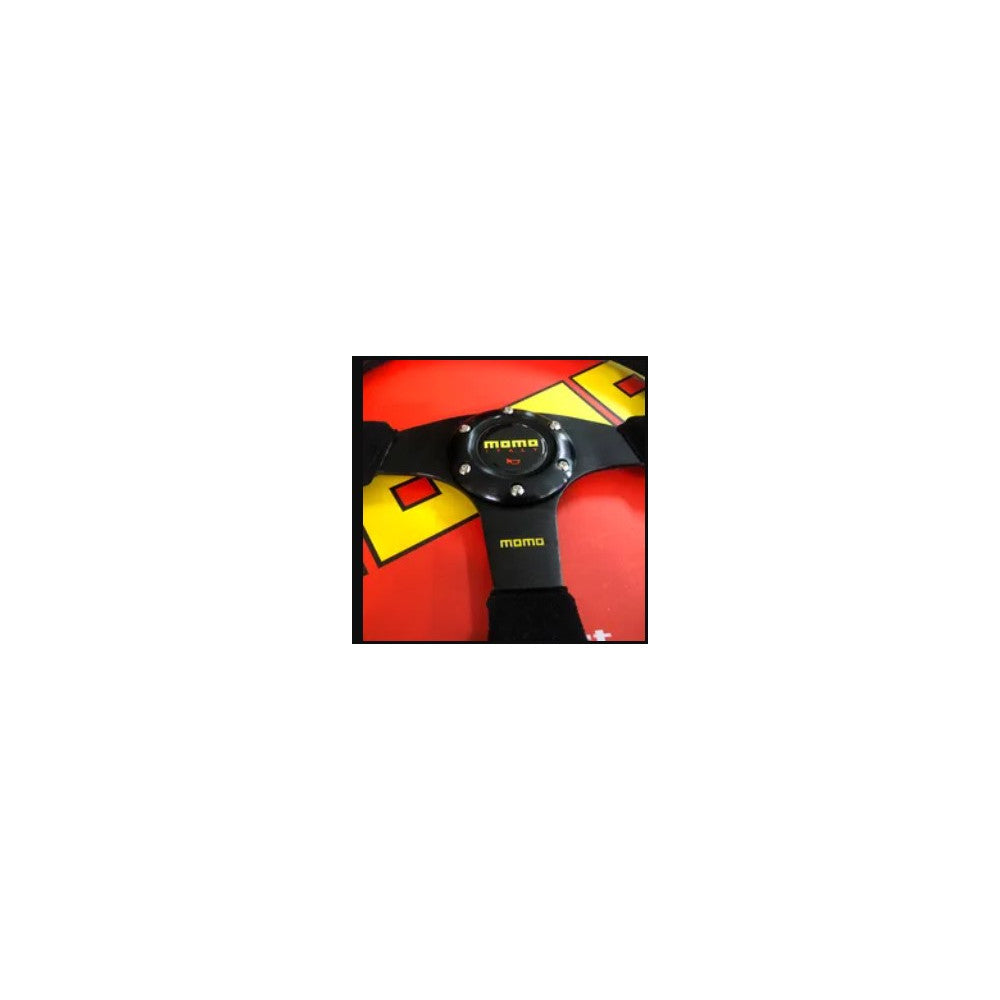 Racers - Car 14-Inch Leather Automobile Race Steering Wheel Black#WHLTHR