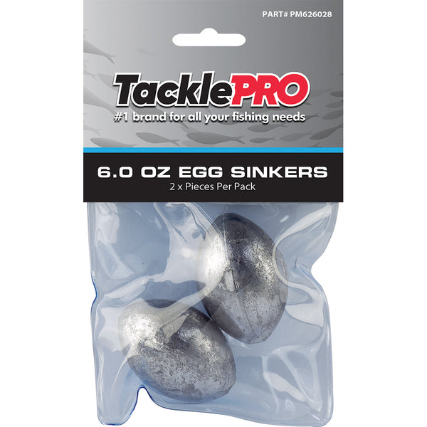 Tacklepro Egg Sinker 6.0Oz - 2Pc