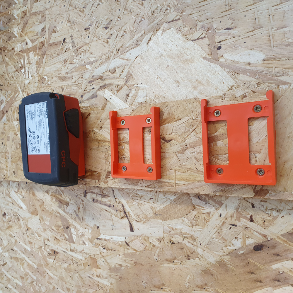 SteathMounts ORANGE BATTERY MOUNT FOR HILTI 22v - 6 Pack