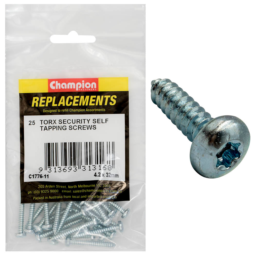 Champion 8G x 1-1/4in S/Tapping Screw -Pan -Tx -25