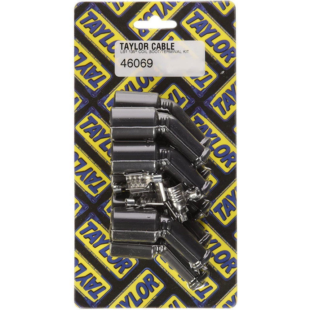 Taylor Cable 135° Gray Spark Plug Boot/Terminal Kit For LS1/LT1 Engine #46069