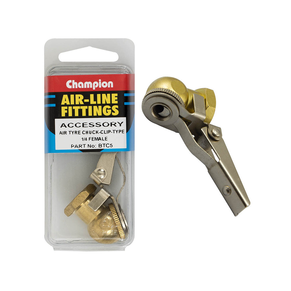 Champion Tyre Air Chuck-Clip Type-1/4in Female