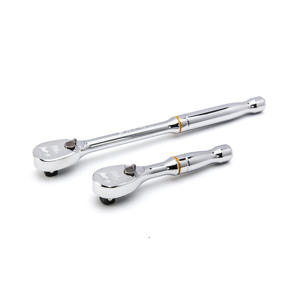 2 Pc. 3/8 Inch Drive 90-Tooth Compact Head Teardrop Ratchet Set 81253T