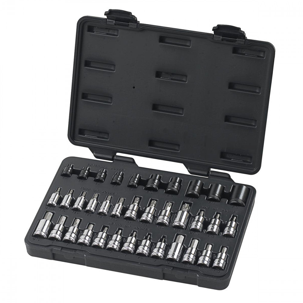 GEARWRENCH 36 Pc 1/4", 3/8" & 1/2" SAE/Metric Socket Set 80726