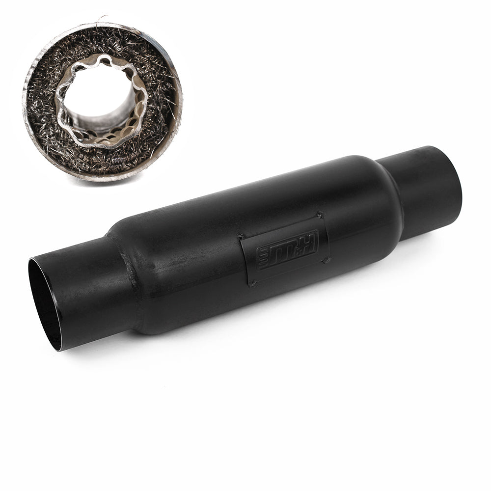 3.0" I.D Inlet/Outlet 10" Body Resonator Stainless Steel Packed Exhaust Silencer