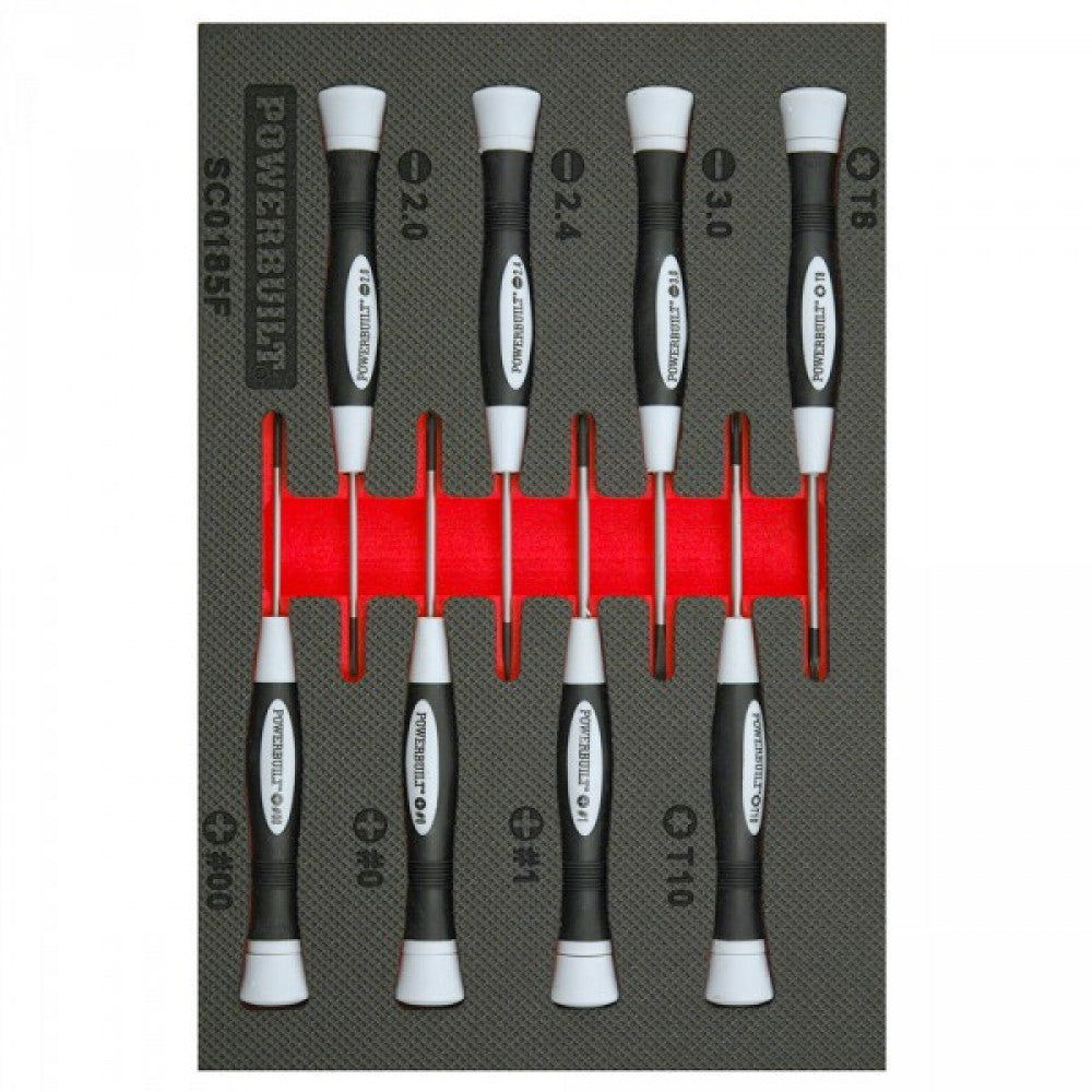 Powerbuilt 9Pc Precision Screwdriver Tray