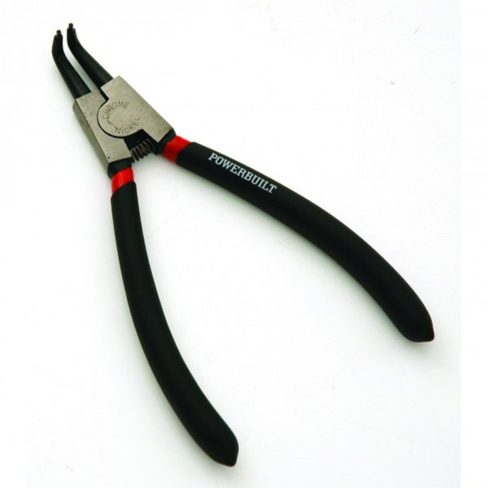 Powerbuilt 175mm Circlip Plier - External Bent