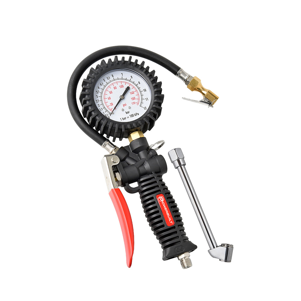 Powerbuilt Heavy-Duty Tyre Inflator With Gauge