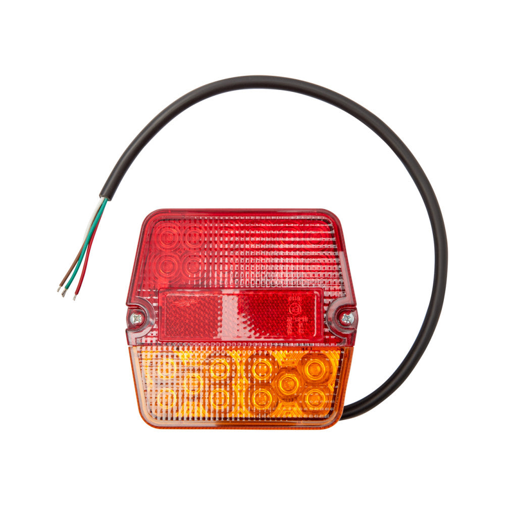Square 12 Volt Combination Tail Light - Left Hand Side