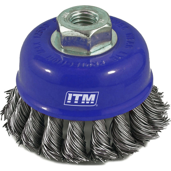 Itm Twist Knot Cup Brush Steel 75mm Boxed