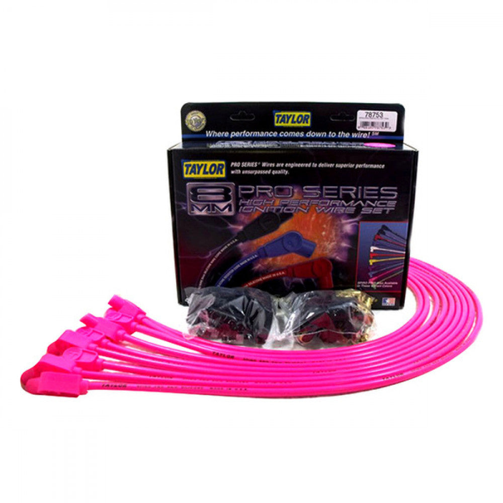 Taylor HT Igition Leads HOT PINK 8mm 135D #78753