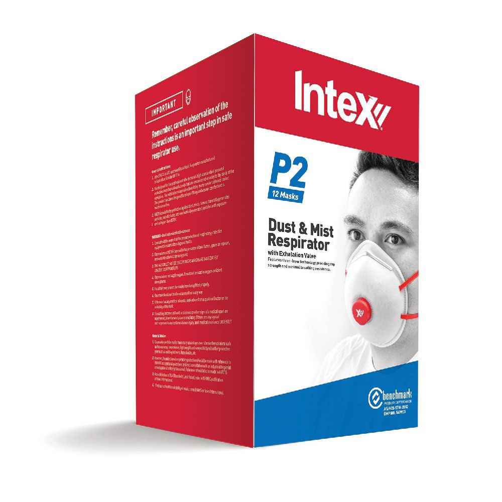 Dust Masks P2 Valved Box Of 12